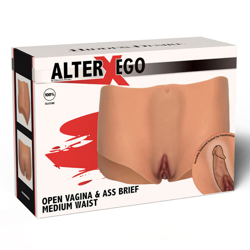 SKJULT BELYST - ALTER EGO ÅBEN VAGINA & RØVETRUSS MED MEDIUM TALJE, KØD