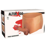 SKJULT BEGYRNELSE - ALTER EGO BOXERSHOT MED PENIS 18 CM STØRRELSE L