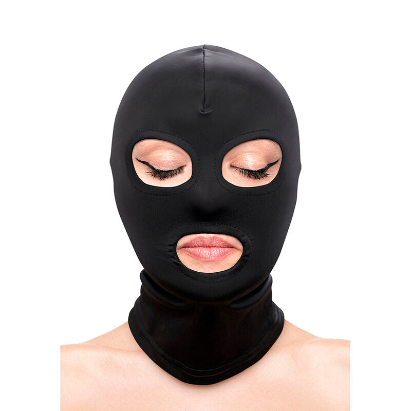 NS NYHEDER - FETISH & MODE ØJNE OG MUNDHÆTTE NYLON SORT