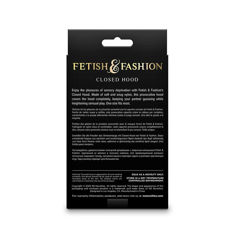 NS NOVELTIES - FETISH & MODE LUKKET HÆTTE NYLON HVID