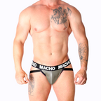 MACHO - MX27GR JOCK LÆDER GRÅ BEIGE M