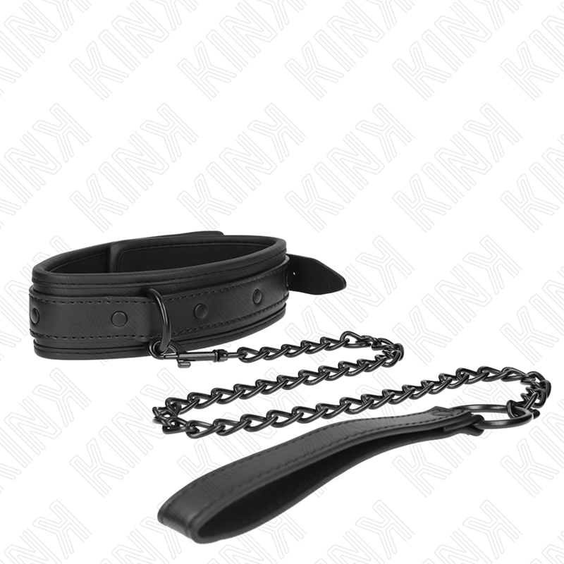 KINK - NEOPREN BONDAGE HALSVÆNG MODEL 2 MED BÆLTE 78 CM JUSTERBAR 37,5 X 49,5 CM