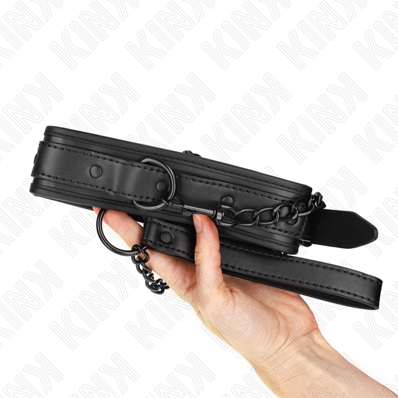 KINK - NEOPREN BONDAGE HALSVÆNG MODEL 2 MED BÆLTE 78 CM JUSTERBAR 37,5 X 49,5 CM