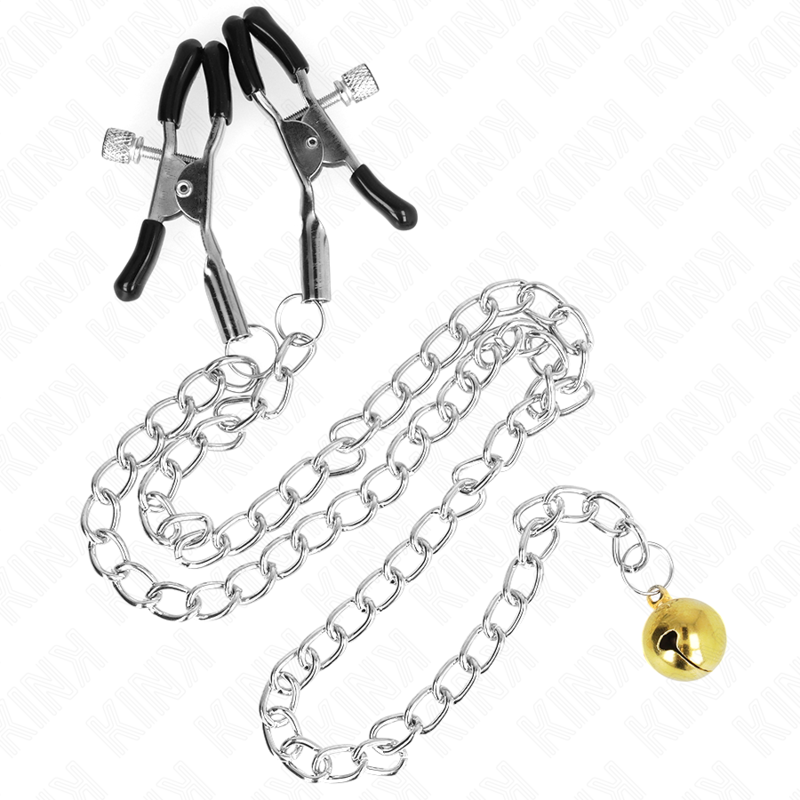 KINK - KÆDE NIPPELKLEMMER MED KLOKKE 30 CM