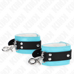 KINK - PREMIUM LÅSBARE HÅNDLEDSBÆLTER SORT/BLÅ JUSTERBARE 21-28 CM X 5,5 CM