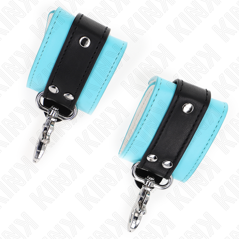 KINK - PREMIUM LÅSBARE HÅNDLEDSBÆLTER SORT/BLÅ JUSTERBARE 21-28 CM X 5,5 CM