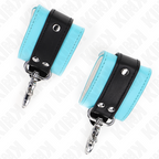 KINK - PREMIUM LÅSBARE HÅNDLEDSBÆLTER SORT/BLÅ JUSTERBARE 21-28 CM X 5,5 CM