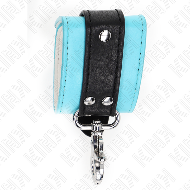 KINK - PREMIUM LÅSBARE HÅNDLEDSBÆLTER SORT/BLÅ JUSTERBARE 21-28 CM X 5,5 CM