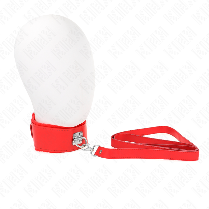 KINK - HALSKÆDE MED SNORE 116 CM MED SØLVØVNEDSTIKKER MODEL 4 RØD JUSTERBAR 40-48 CM X 6 CM