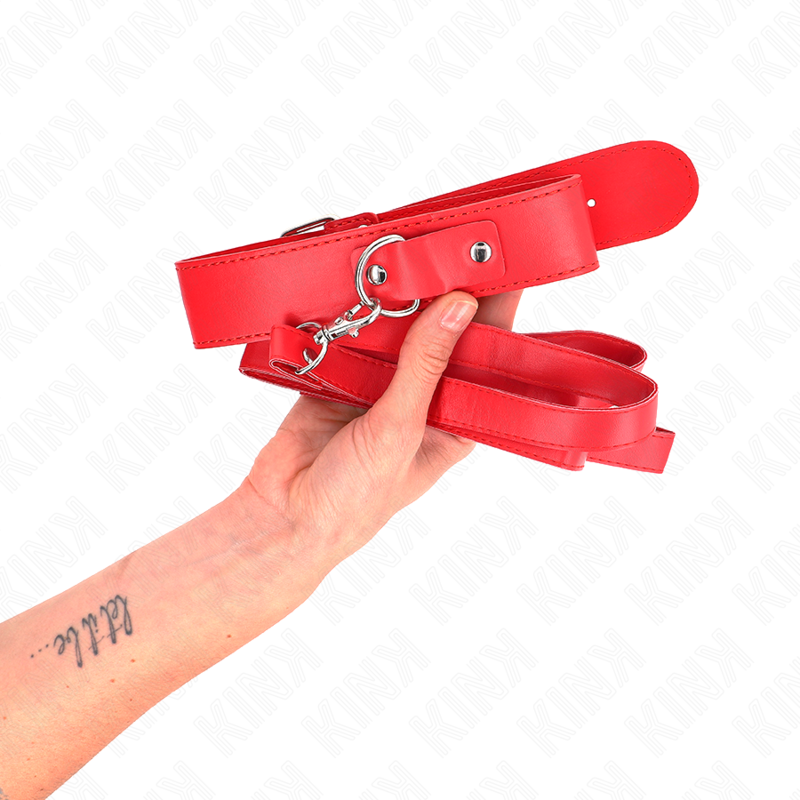 KINK - HALSKÆDE MED BÆLTE 116 CM ROJO STROP JUSTERBAR 32-50 CM X 8 CM