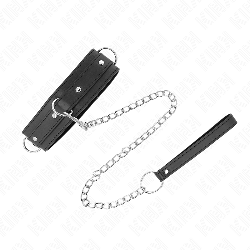 KINK - HALSKÆDE MED SNORE 65 CM 3 RINGE MODEL 1 JUSTERBAR 38-49 CM X 5 CM