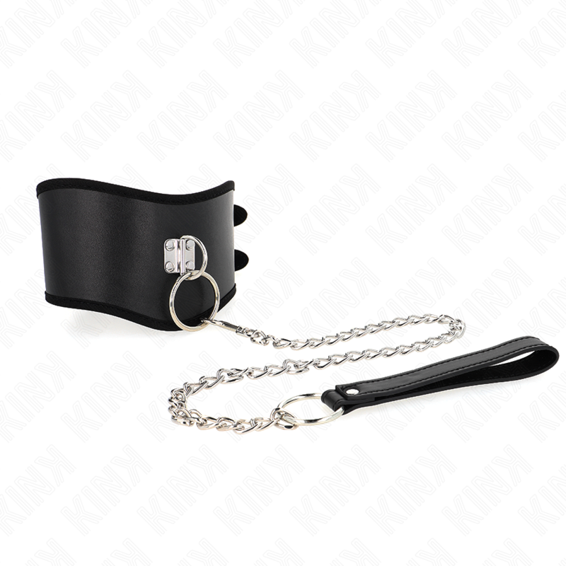 KINK - HALSKÆDE 65 CM MED BRED REM JUSTERBAR 40-55 CM X 10 CM