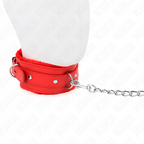 KINK - HALSBÅND MED SNORE 65 CM MED RESTRIKTIONER RØD 36-42 CM X 5,5 CM