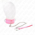KINK - HALSBÅND MED SNORE 65 CM MED BEGRÆNSNINGER PINK 36-42 CM X 5,5 CM