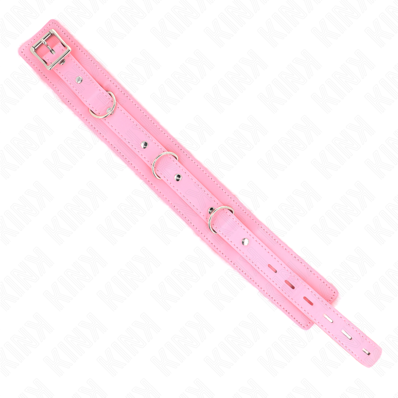 KINK - HALSBÅND MED SNORE 65 CM MED BEGRÆNSNINGER PINK 36-42 CM X 5,5 CM