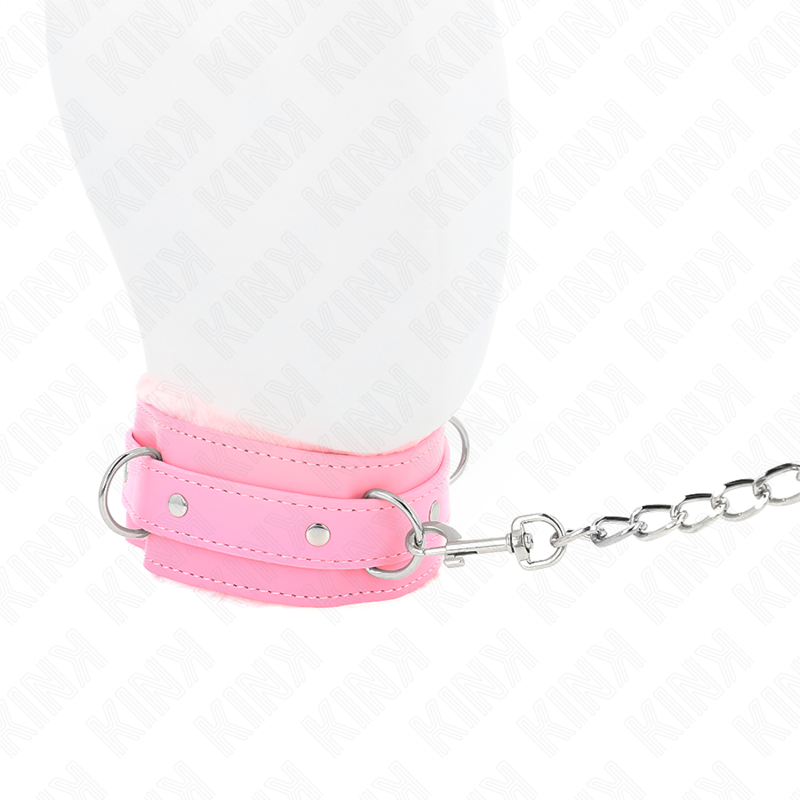 KINK - HALSBÅND MED SNORE 65 CM MED BEGRÆNSNINGER PINK 36-42 CM X 5,5 CM