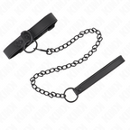 KINK - HALSBÅND MED MØRK SNORE 65 CM JUSTERBAR 37-54 CM X 3 CM