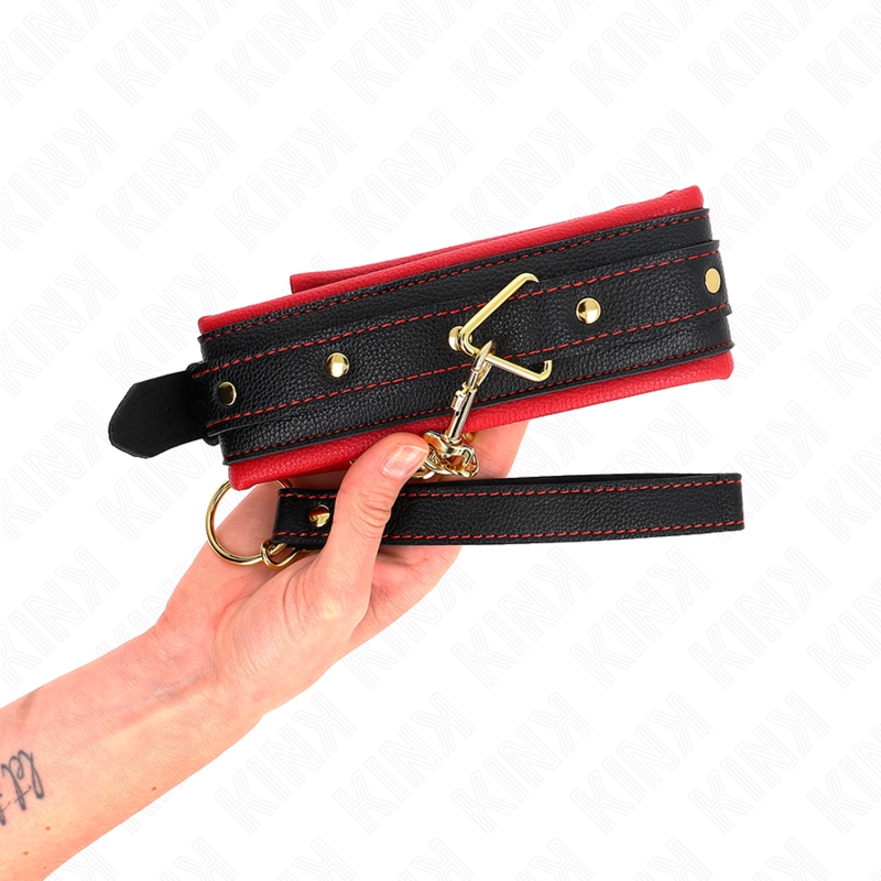KINK - HALSBÅND MED ENKEL STOF JUSTERBAR 33-48 CM X 5,7 CM