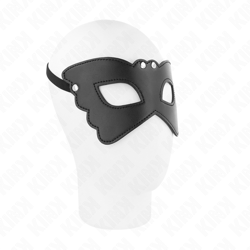 KINK - SOMMERFUGLEFORMET MASKE I LÆDER 20 x 9 CM