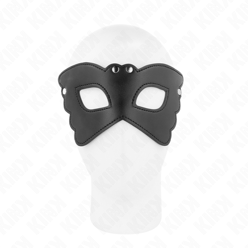 KINK - SOMMERFUGLEFORMET MASKE I LÆDER 20 x 9 CM
