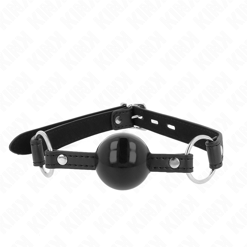 KINK - TPE BOLD 4 CM GAG MED SORT LÅS 60 x 2 CM