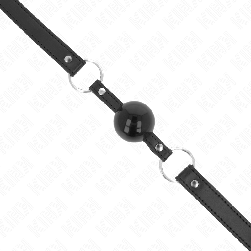 KINK - TPE BOLD 4 CM GAG MED SORT LÅS 60 x 2 CM