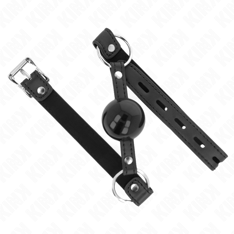 KINK - TPE BOLD 4 CM GAG MED SORT LÅS 60 x 2 CM