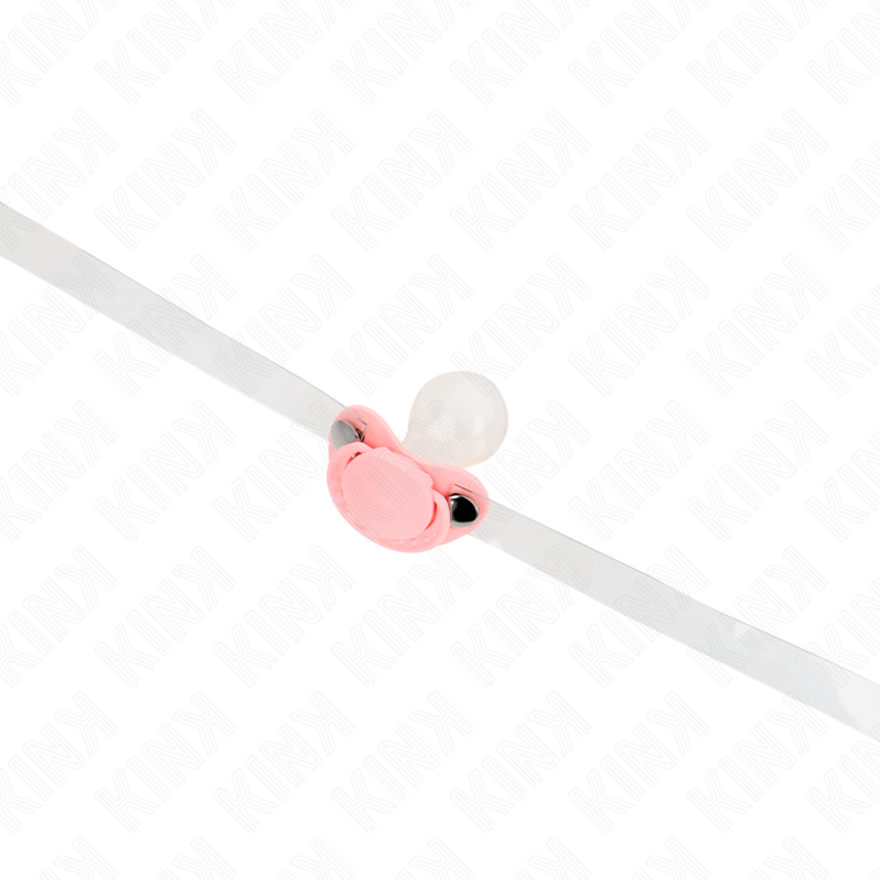 KINK - LYSERØD SUTTEFORMET KNEVE 5,5 x 4 CM JUSTERBAR 43-60 CM