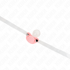 KINK - LYSERØD SUTTEFORMET KNEVE 5,5 x 4 CM JUSTERBAR 43-60 CM