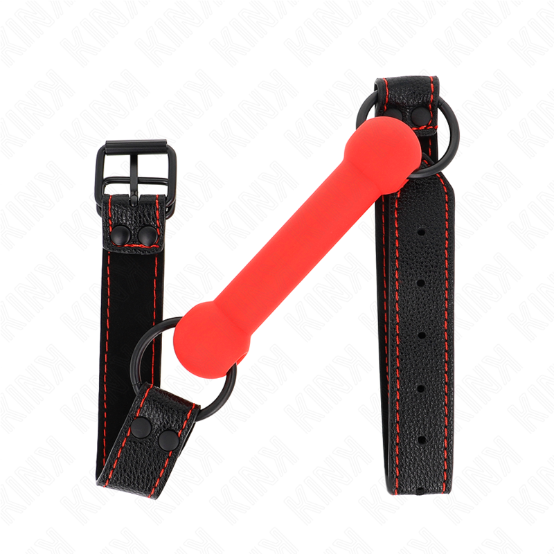 KINK - KNOGLÆDE MED LÆDERREM RØD JUSTERBAR 41-57 CM