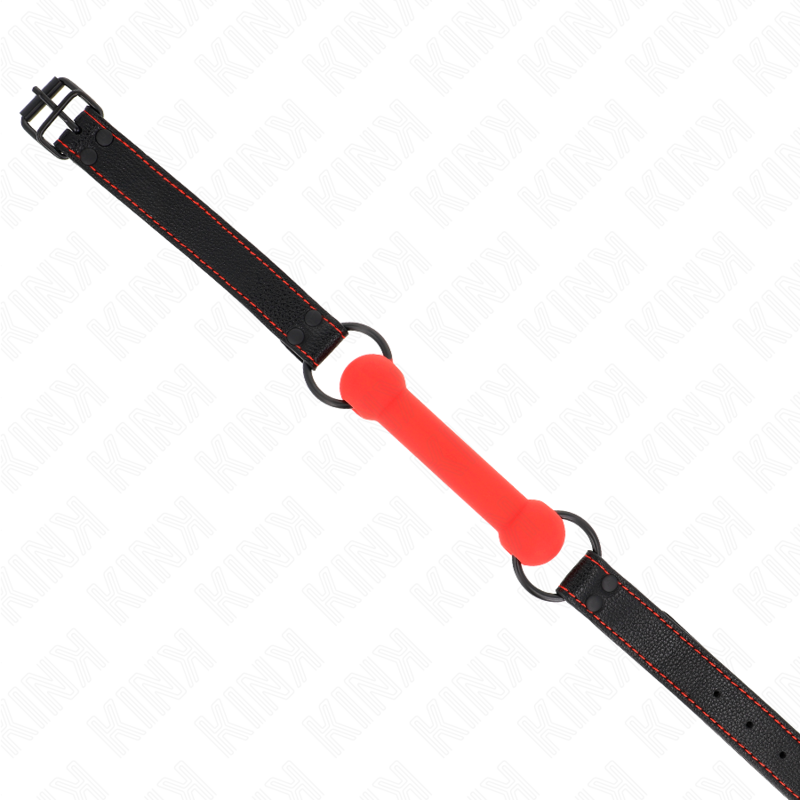 KINK - KNOGLÆDE MED LÆDERREM RØD JUSTERBAR 41-57 CM