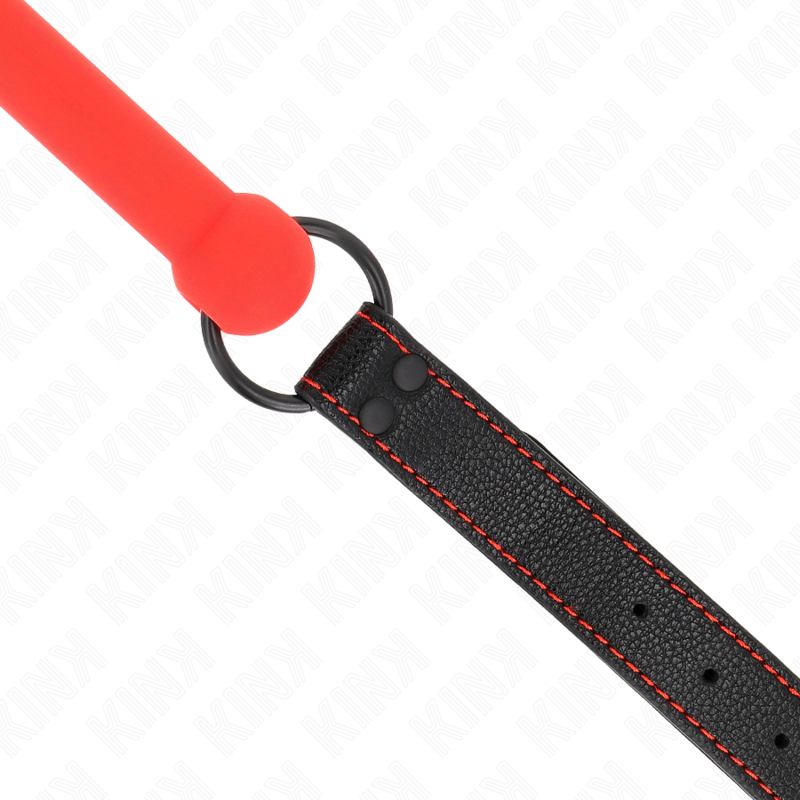 KINK - KNOGLÆDE MED LÆDERREM RØD JUSTERBAR 41-57 CM