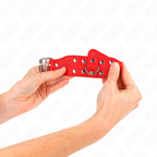 KINK - ARMBÅND MED DOBBELT RÆKKE AF JUSTERBARE NIPPER RØDE