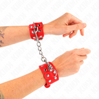 KINK - ARMBÅND MED DOBBELT RÆKKE AF JUSTERBARE NIPPER RØDE