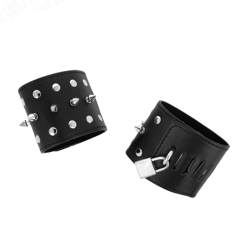 KINK - PUNK HÅNDLEDSBÅND MED PIGGE 25 X 6 CM