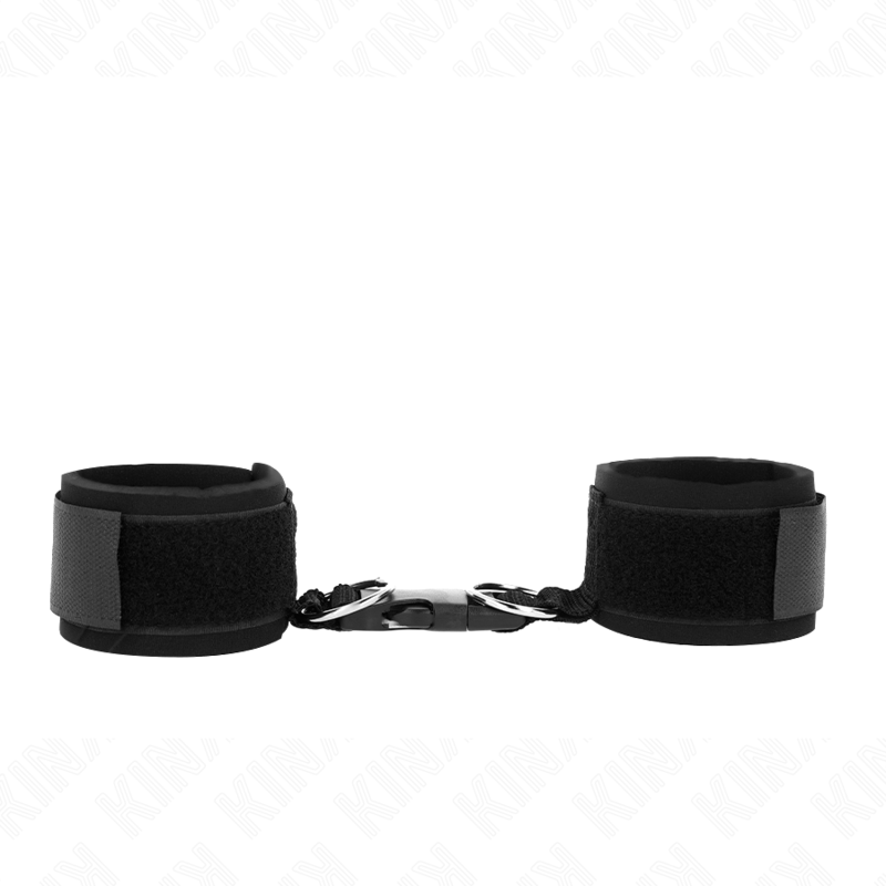 KINK - NEOPREN HÅNDLEDSBÅND MED VEDHÆNGSLÅS, SORT, JUSTERBAR, 22-34 CM