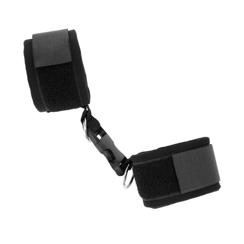 KINK - NEOPREN HÅNDLEDSBÅND MED VEDHÆNGSLÅS, SORT, JUSTERBAR, 22-34 CM