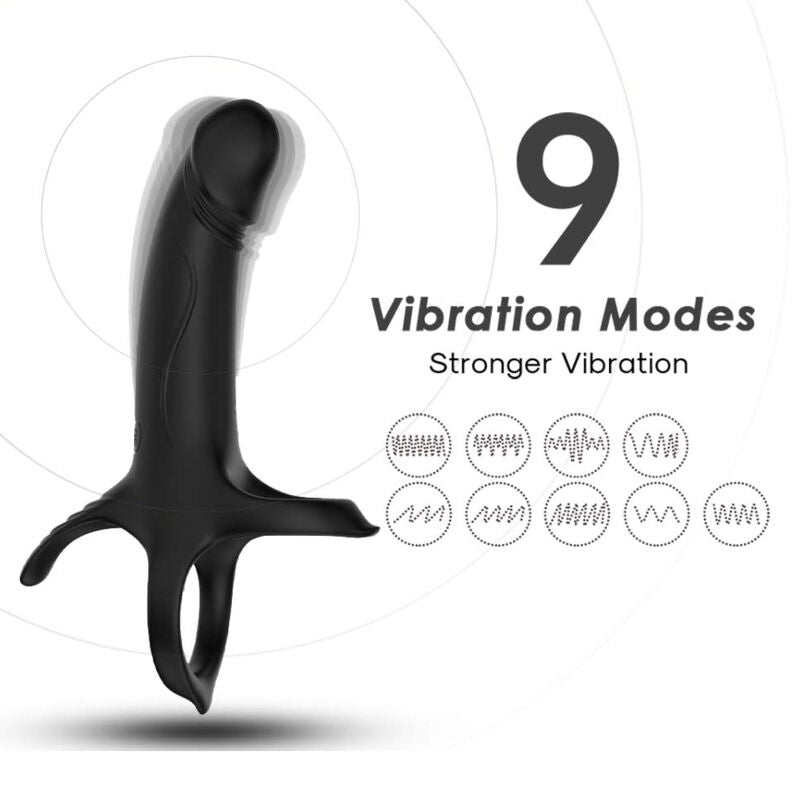 ARMONY - DILDO MED RING & VIBRATOR SORT