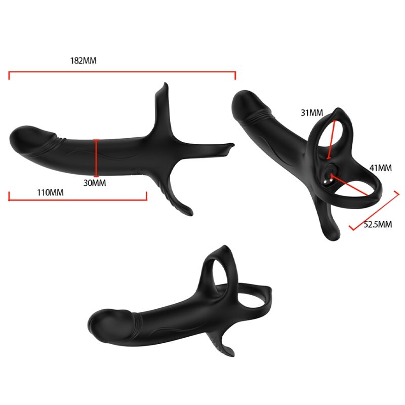 ARMONY - DILDO MED RING & VIBRATOR SORT
