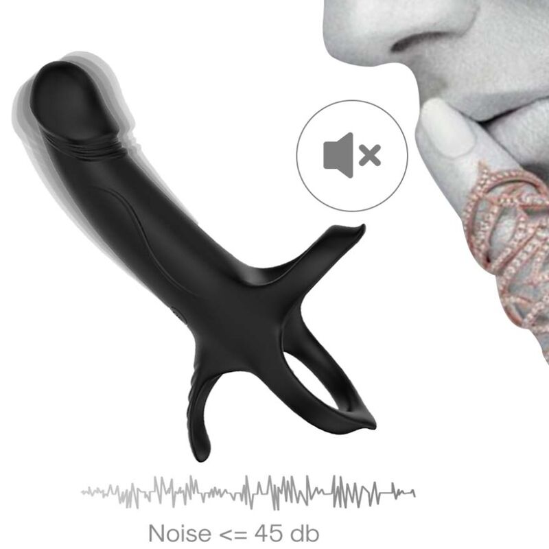 ARMONY - DILDO MED RING & VIBRATOR SORT