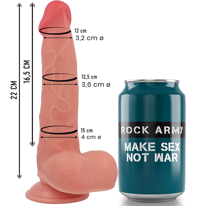 ROCKARMY - FLYDENDE SILIKONE RANGER 22 CM -O- 3,6 CM