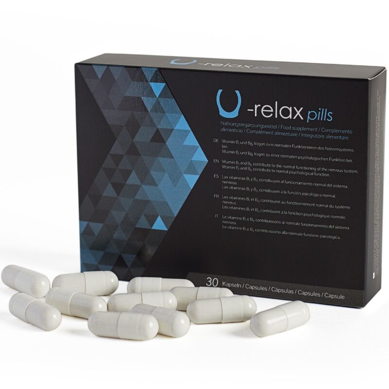 500 KOSMETIKPRODUKTER - U-RELAX KAPSULER AFSLAPNING OG ANGSTREDUKTION - 30 KAPSULER.