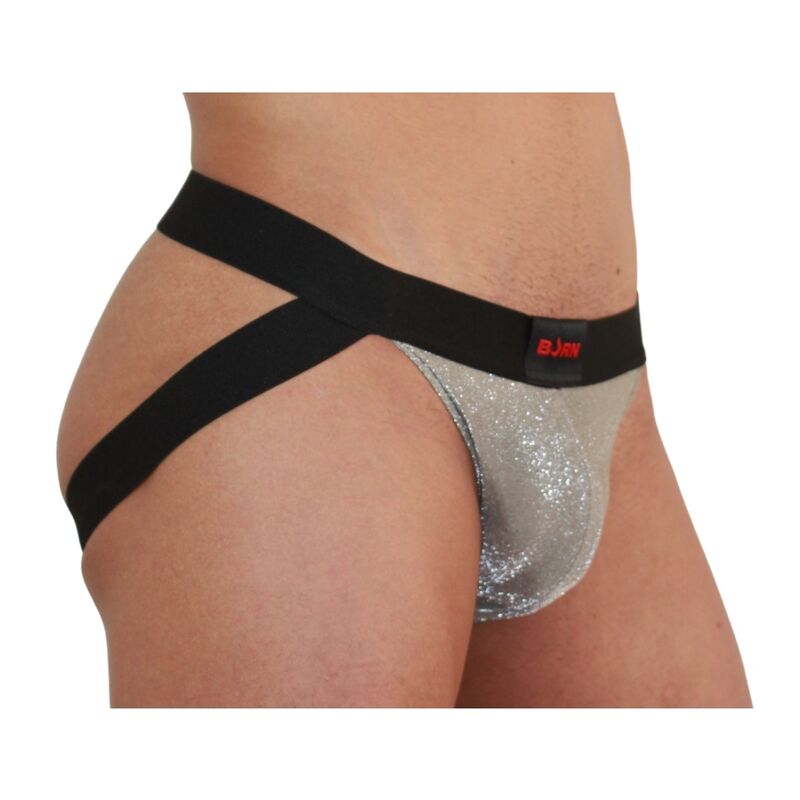BURN - 001 JOCK SHINY BEIGE / SORT XL