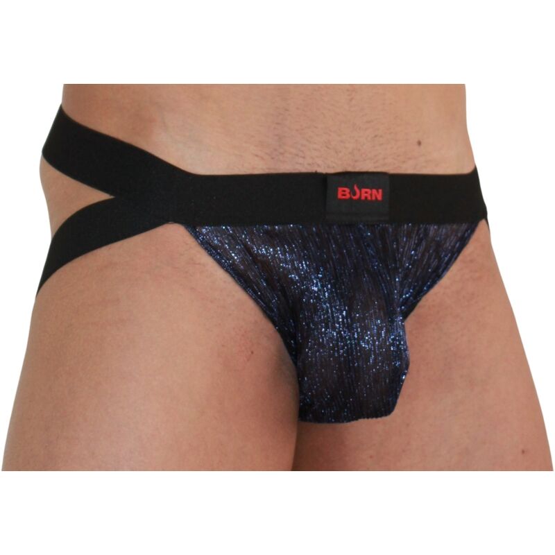 BURN - 006 JOCK SHINY BLÅ / SORT L