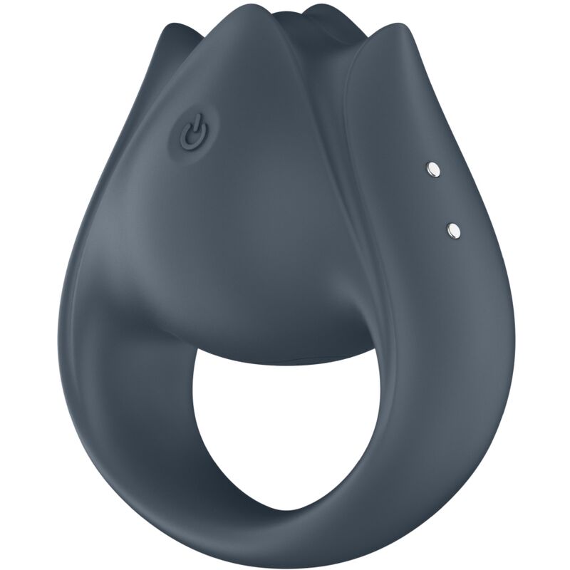 SATISFYER - PERFECT PAIR 2 MULTIVIBRATOR 2 I 1 PENISRING OG FINGERSTIMULATOR GRÅ