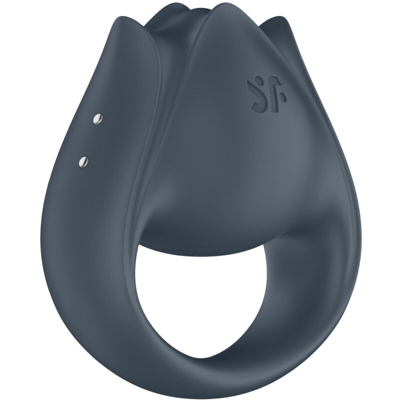 SATISFYER - PERFECT PAIR 2 MULTIVIBRATOR 2 I 1 PENISRING OG FINGERSTIMULATOR GRÅ
