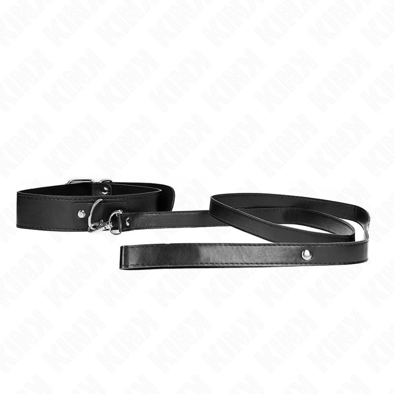 KINK - HALSKÆDE MED BÆLTE 116 CM SORT JUSTERBAR STROP 32-50 CM X 8 CM