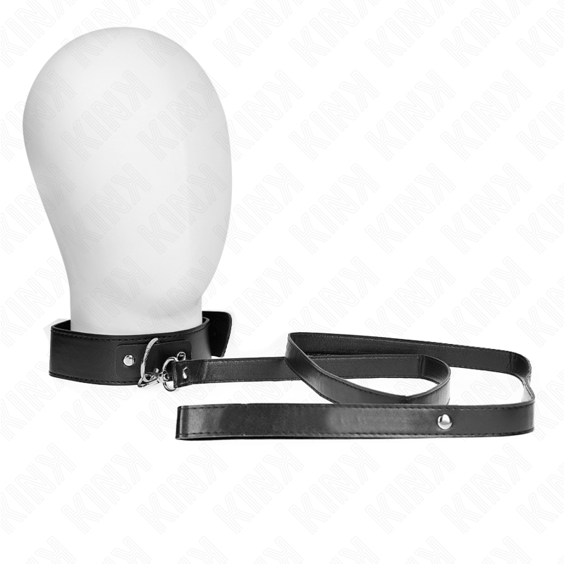 KINK - HALSKÆDE MED BÆLTE 116 CM SORT JUSTERBAR STROP 32-50 CM X 8 CM