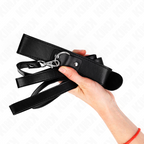 KINK - HALSKÆDE MED BÆLTE 116 CM SORT JUSTERBAR STROP 32-50 CM X 8 CM