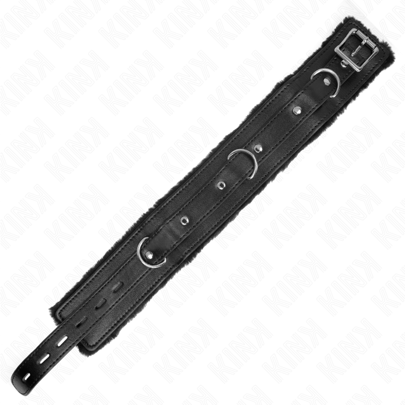 KINK - HALSBÅND MED SNORE 65 CM MED RESTRIKTIONER SORT 36-42 CM X 5,5 CM
